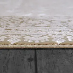 Ruby Transitional Beige/Ivory Oriental Medium Pile Rug