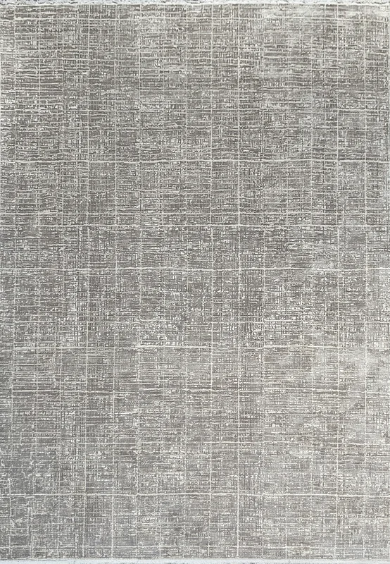 Ruby Modern Grey/Ivory Geometric Medium Pile Rug