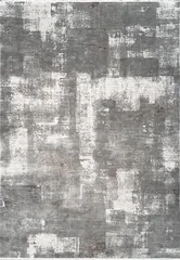 Ruby Modern Grey/Ivory/Brown Abstract Medium Pile Rug