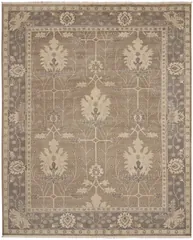 Aldora Persian Opal Grey Knotted Rug