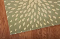 Capri Floral Light Green Loom-woven Rug