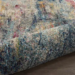 Celestial Abstract Multicolor Power-loomed Rug