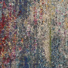 Celestial Abstract Multicolor Power-loomed Rug