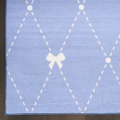 Imagination Graphic Blue Machine Printed Rug
