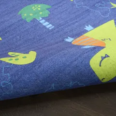 Imagination Graphic Navy Multicolor Machine Printed Rug