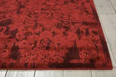 Nightfall Damask Brick Loomed Rug