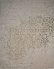 Opaline Damask Silver Tufted Rug