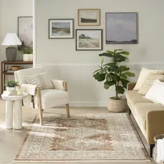 Pardis Persian Rust Machine Woven Rug