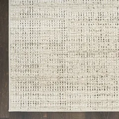 Soft Structure Abstract Beige Machine Woven Rug