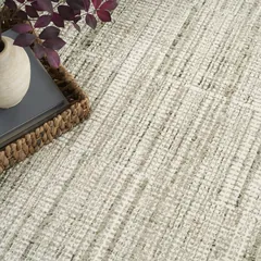 Soft Structure Abstract Sage Machine Woven Rug