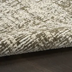 Soft Structure Abstract Mocha Machine Woven Rug