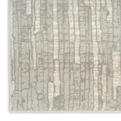 Soft Structure Abstract Grey Machine Woven Rug