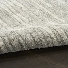 Soft Structure Abstract Grey Machine Woven Rug