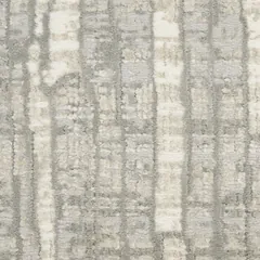 Soft Structure Abstract Grey Machine Woven Rug