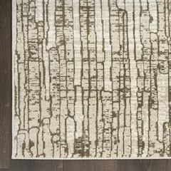 Soft Structure Abstract Mocha Machine Woven Rug