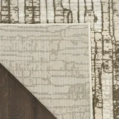 Soft Structure Abstract Mocha Machine Woven Rug
