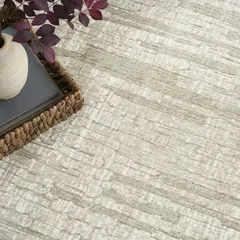 Soft Structure Abstract Sage Machine Woven Rug