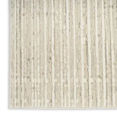 Soft Structure Abstract Beige Machine Woven Rug