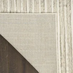Soft Structure Abstract Beige Machine Woven Rug