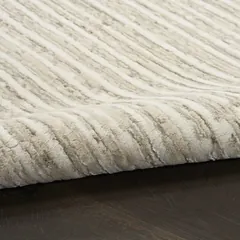 Soft Structure Abstract Beige Machine Woven Rug