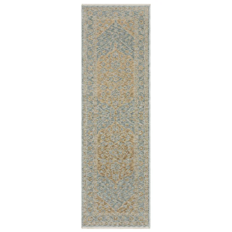 Echo Ech03 Beige/ Blue Medallion Rug