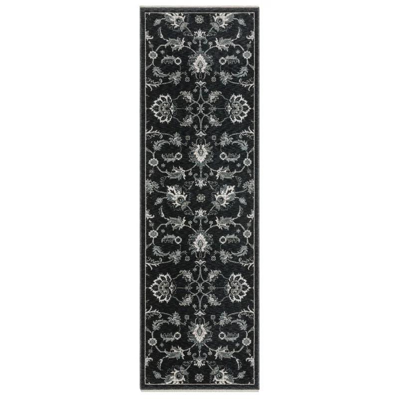 Echo Ech05 Blue/ Ivory Floral Rug