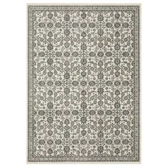 Echo Floral Ivory/ Blue Cut Pile Rug