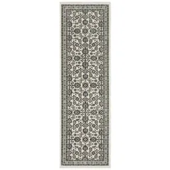 Echo Floral Ivory/ Blue Cut Pile Rug