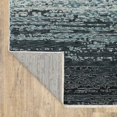 Echo Ombre Blue/ Beige Stripe Cut Pile Rug