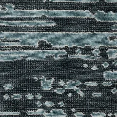 Echo Ombre Blue/ Beige Stripe Cut Pile Rug