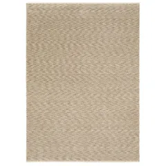 Echo Solid Beige/ Beige Stripe Cut Pile Rug