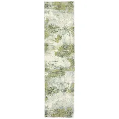Evolution Abstract Blue/ Green Cut Pile Rug