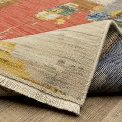 Soleri Abstract Multi/ Pink Cut Pile Rug