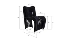 Seat Belt Dining Chair, Black/Black