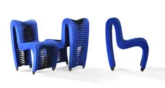 Seat Belt Dining Chair, Blue/Black
