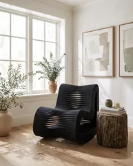 Seat Belt Rocking Chair, Black/Black