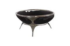 Graven Table Top Bowl, Black and Stainless Steel