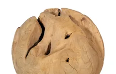 Teak Wood Ball, Small, Bleached