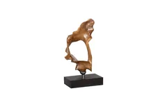 Metallurgy Wood Sculpture, Iron Base, Assorted