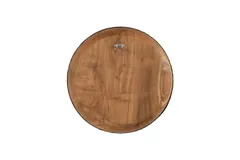 Teak Wood Bowl Wall Art, Metallurgy Edge, XL