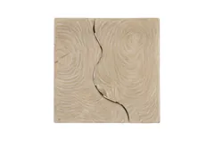 Teak Slice Pedestal, Square, Oat Finish, MD