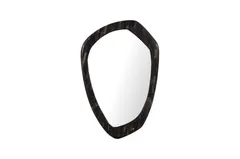 Morphic Petrified Mirror, Point, Black Frame