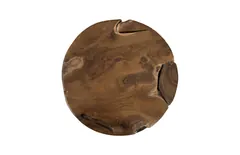 Teak Chunk Side Table, Round