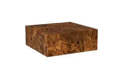Teak Slice Coffee Table, Square