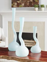Frosted Corkscrew Vase, MD