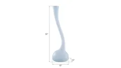 Frosted Corkscrew Vase, MD