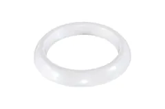 Frosted Leaning Glass Bowl, SM, With Ring Base