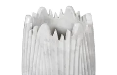 Marble Cocoon Vase, White, Small