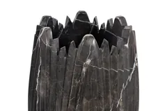 Marble Cocoon Vase, Black, Small