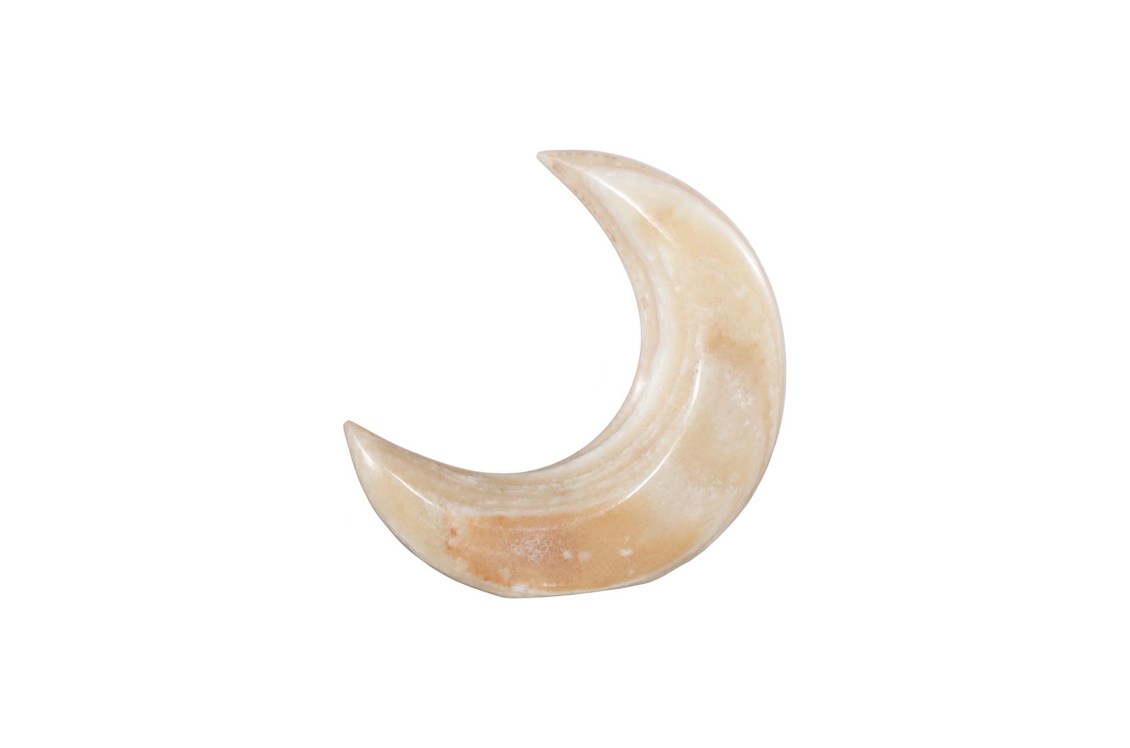 Onyx Moon Sculpture, Large, Off White, Assorted